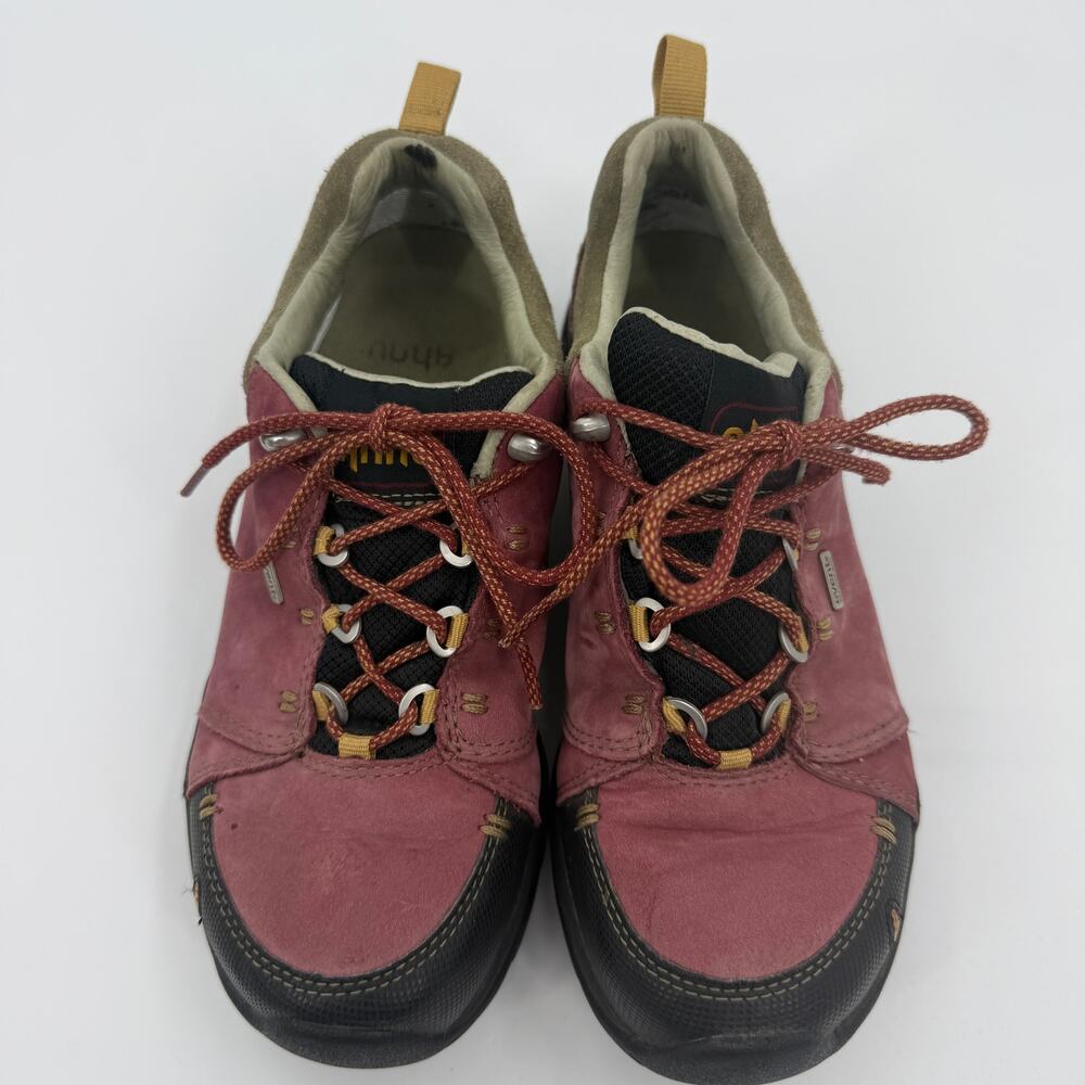 AHNU Womens Leather Low Top Lace Up Sneakers Size 6 Comfort Hiking Shoe